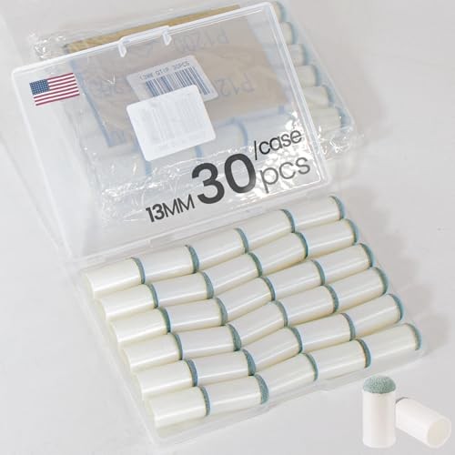 Billiard Pool Cue Tips - Pool Stick Tips Slip-on Tips 30 Pcs 13mm Cue Tips