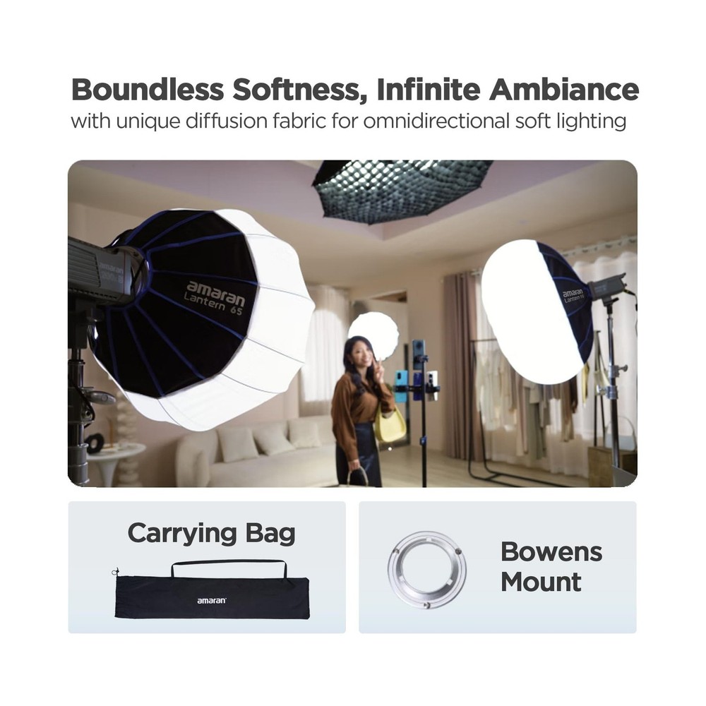 Amaran Lantern 90, 3ft(90cm) Omnidirectional Bowens Mount Soft Light Modifier...