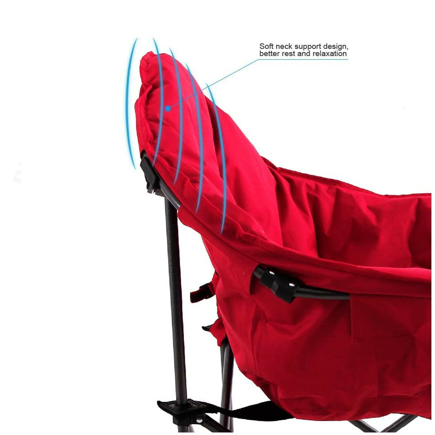 ALPHA CAMP Camping Saucer Chairs Oversize Moon Chair Folding with Carry Bag