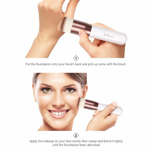 DUcare Flat Top Kabuki Foundation Brush, Single Flat Foundation Brush