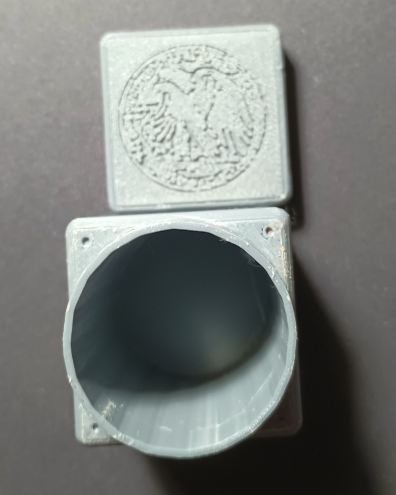 Customized 3D printed Walking Liberty Half Dollar Tube