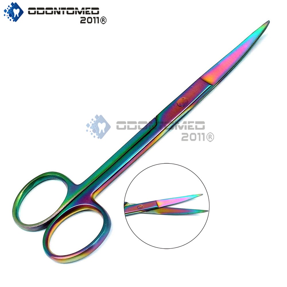 ODM Operating Scissors 5.5" Curved Multi-Color (Sh/Sh) Surgical Instruments