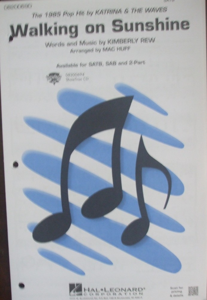 Walking on Sunshinel arr Huff  single copy FS