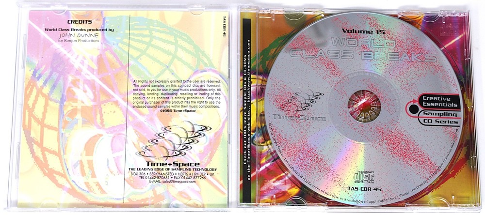 Zero-G Creative Essentials 15 World Class Breaks Sound Library/Sampling CD