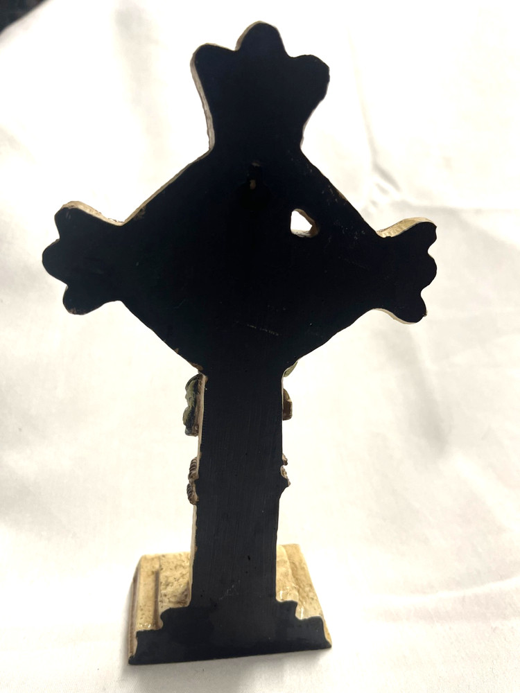 Cross With Easter Lilies- 8" tall