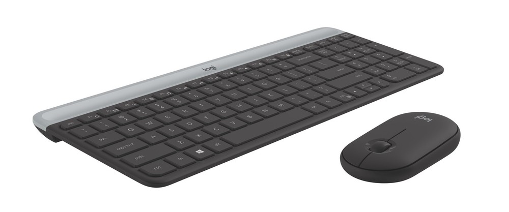 Logitech Slim Wireless Keyboard and Mouse Combo - Low Profile Compact Layout