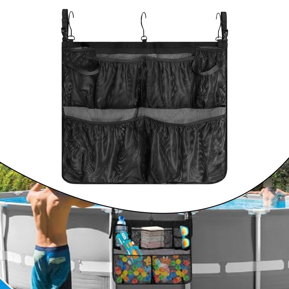 Efficient Pool Storage Bag with Adjustable Hooks for Easy Installation