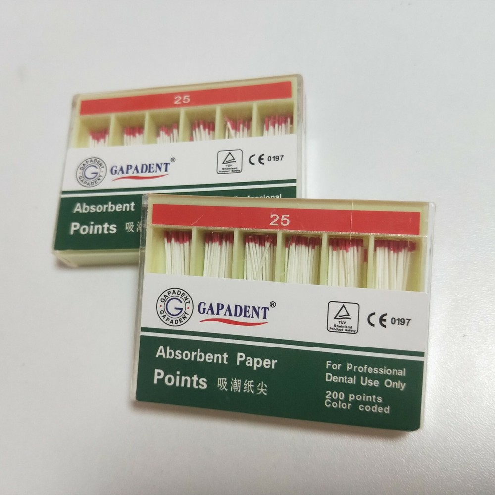 2boxes Gutta Percha Absorbent Paper Points Root Canal Endo 25# 200pcs/Box