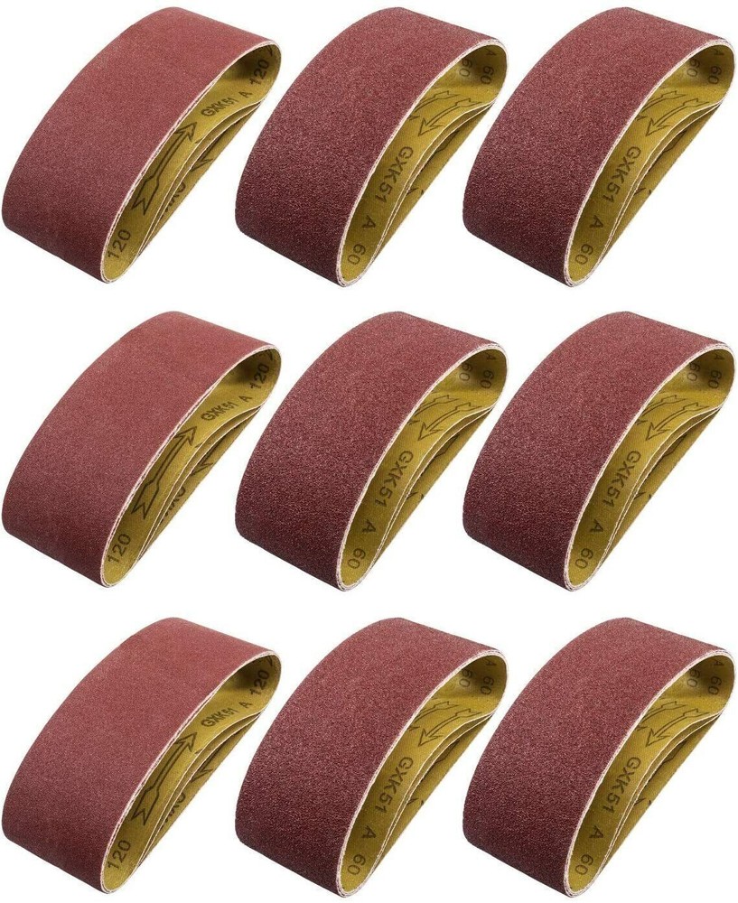 4 X 21 Inch 60 Grit Multipurpose Sanding Belts, 10 Pack