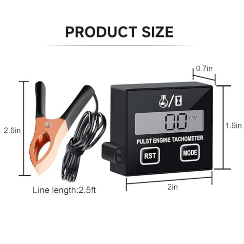 Chainsaw Tachometer-Digital Tachometer Tach Gauge Small Engine Tachometer