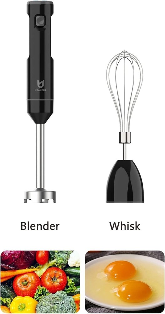 Variable Speed Immersion Blender with USB-C Charging – Perfect for Smoothies
