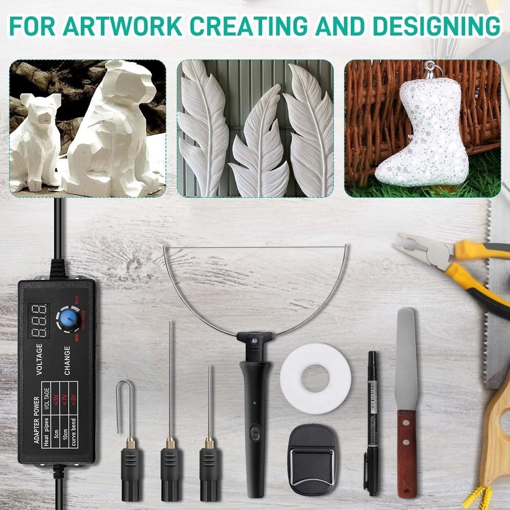 All-in-One Electric Styrofoam Cutter Set - Includes Multiple Hot Knife Styles