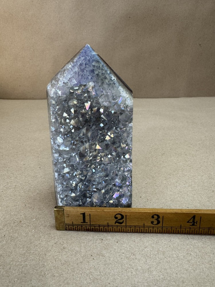 Titanium Quartz crystal open smile Obelisk