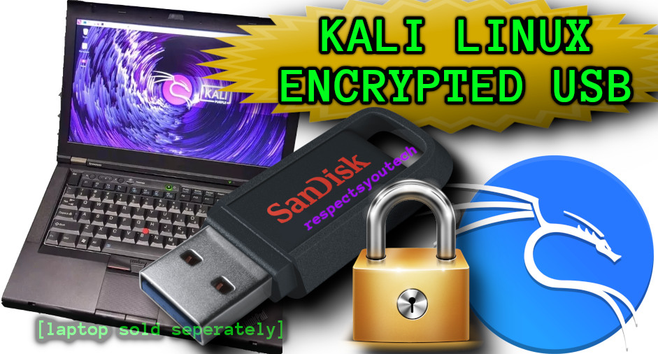 🛡️ Kali Linux 🔐 Secure Encrypted 64GB (USB 3) Sandisk Thumbdrive