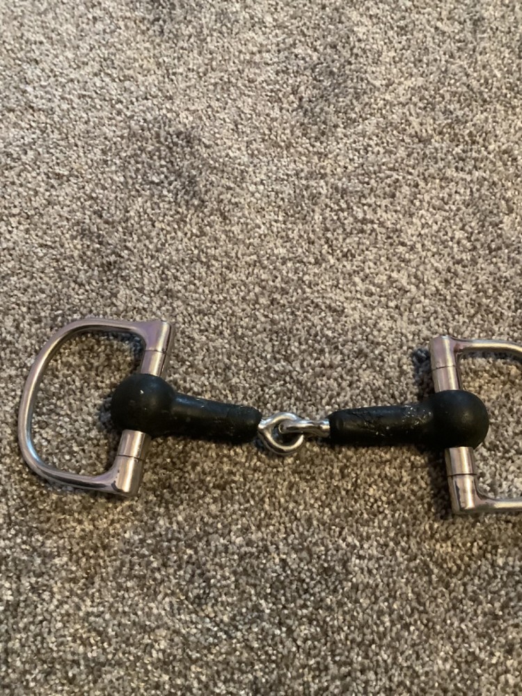 Stainless Steel 5” Rubber Snaffle Bit