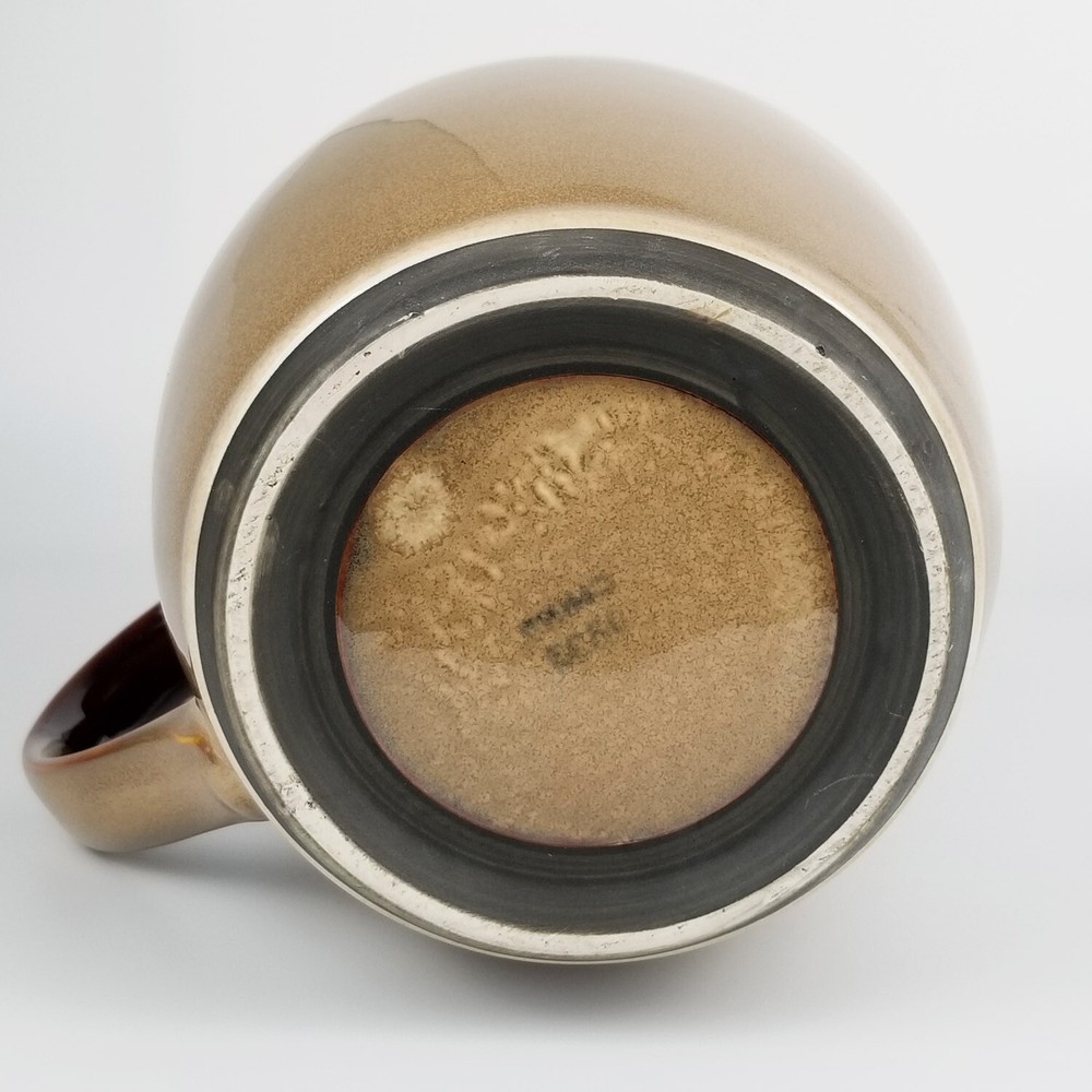 SANGO Nova Brown 80 Oz Watering Pitcher, Earthenware Stoneware Earth Tones