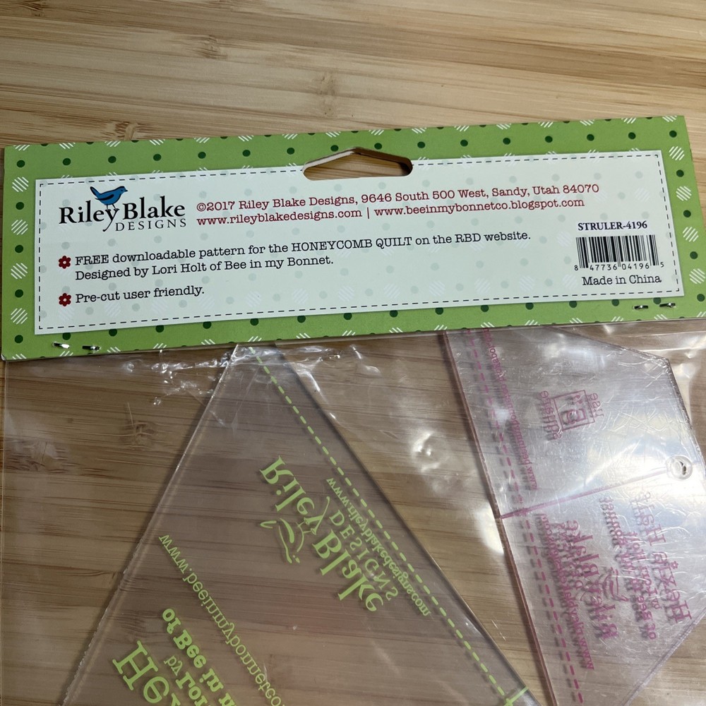 Lori Holt Hexie Half Ruler Template Set STRULER-4196