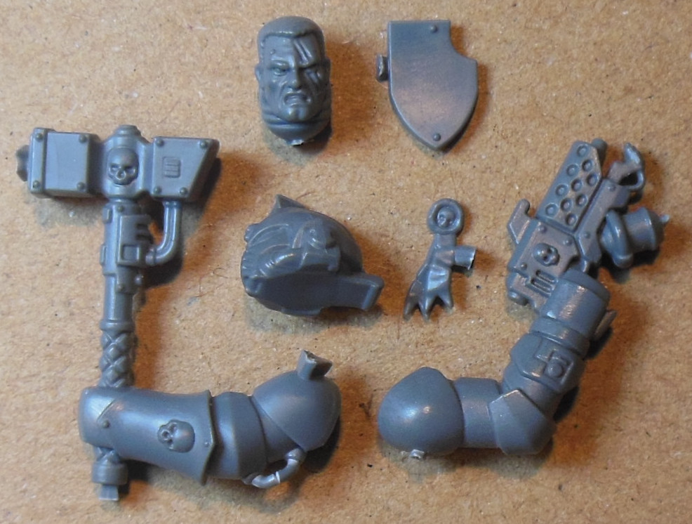 Warhammer 40k Assault Intercessors Serg Thunder Hammer Head Flamer - Bits #As5