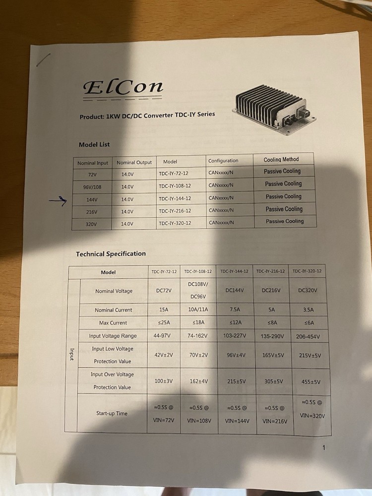 Dc to dc converter Elcon