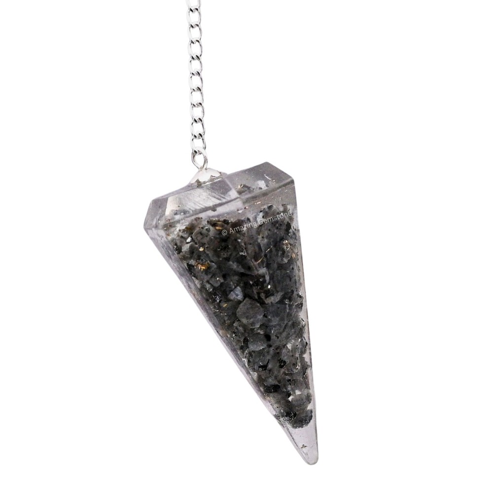 Larvikite Orgone Crystal Pendulums