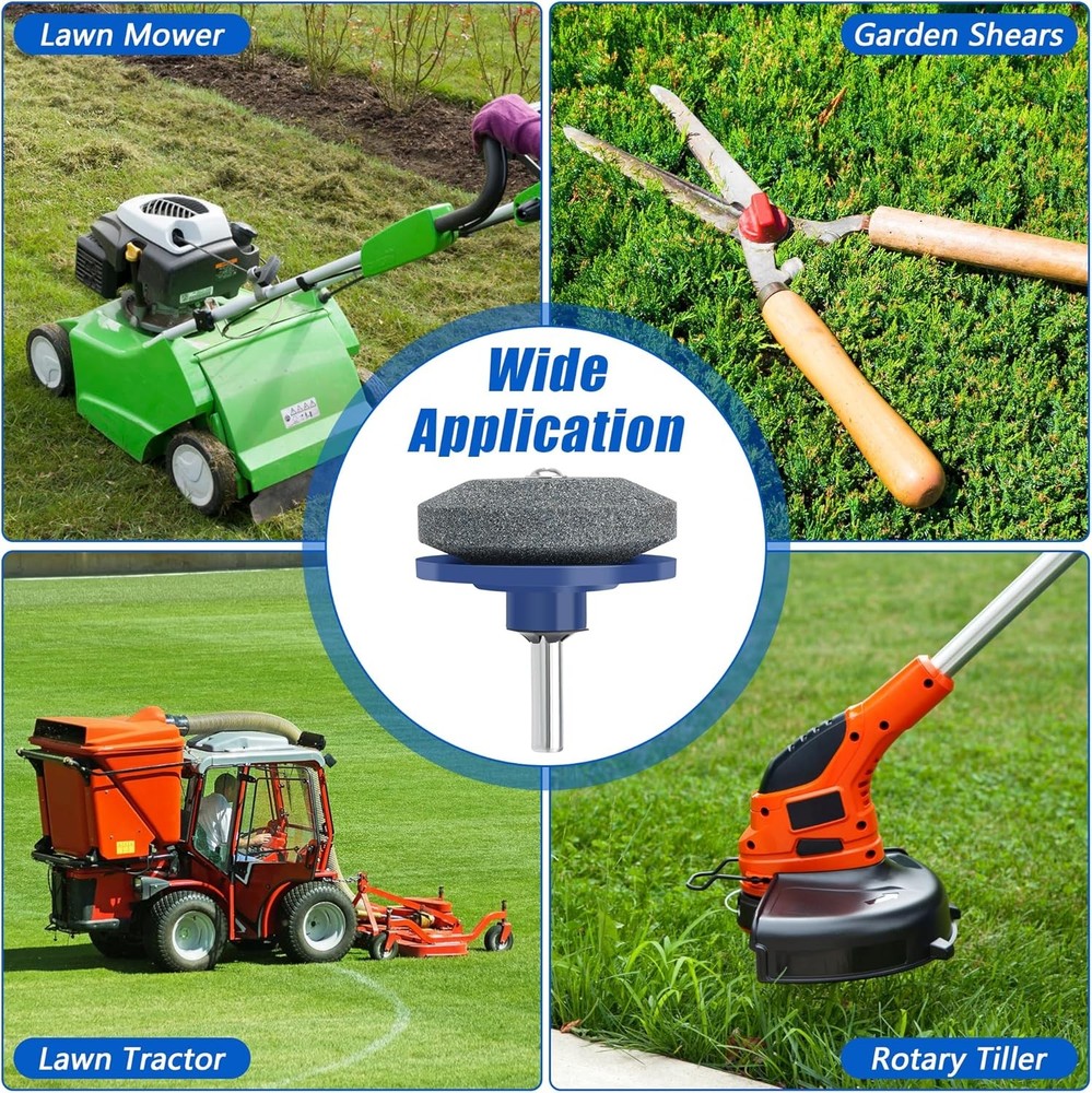 4+1PCS Lawn Mower Blade Sharpener, Universal Lawnmower Blade Sharpener Mower Sha