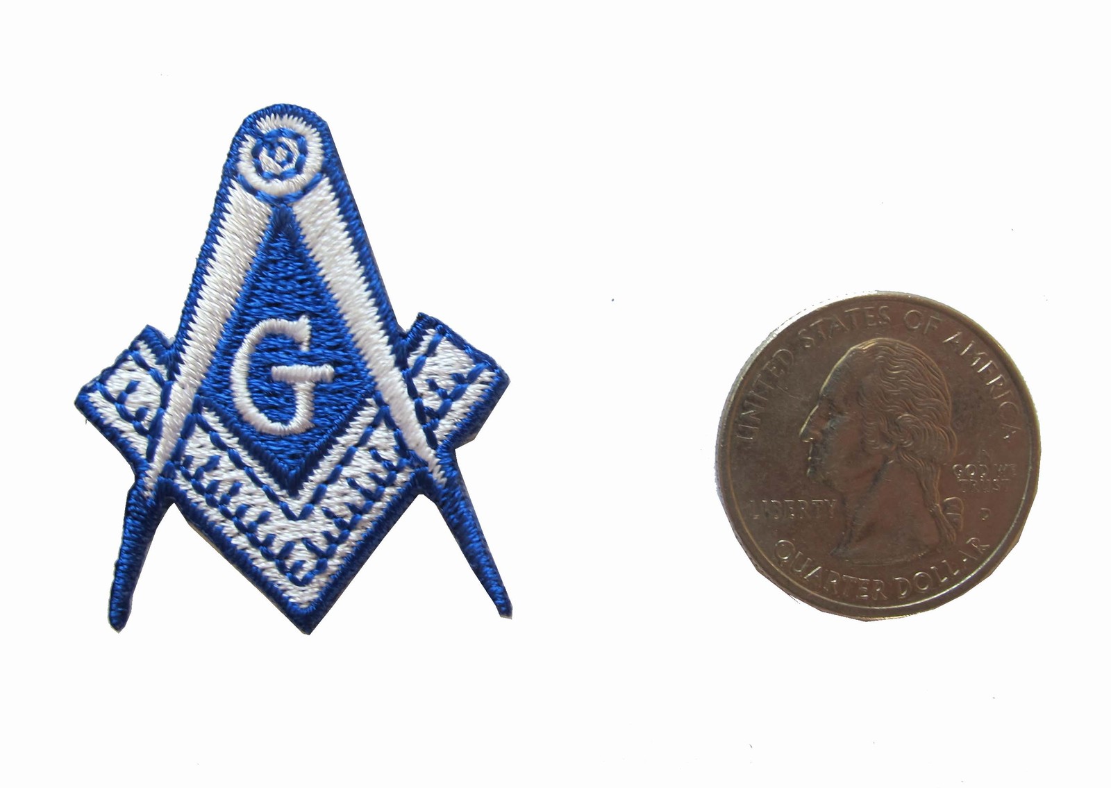 #5091 MASONIC BIKER PATCH EMBROIDERED IRON ON Mason Freemason SQUARE COMPASS