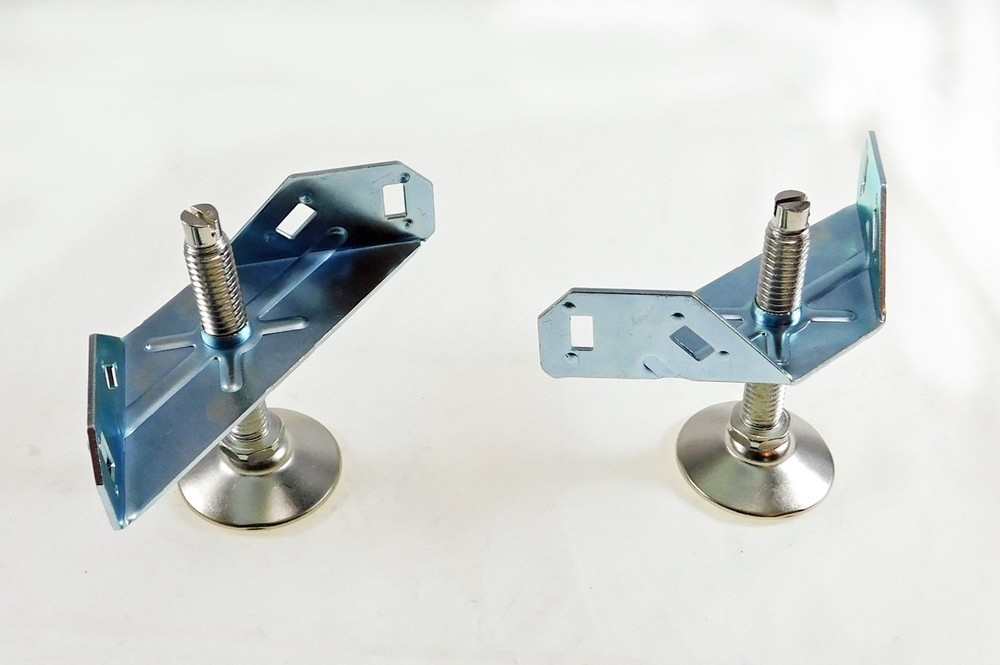 Pair Corner Leveler Brackets with 3" Adjustable Nylon Base Leveler