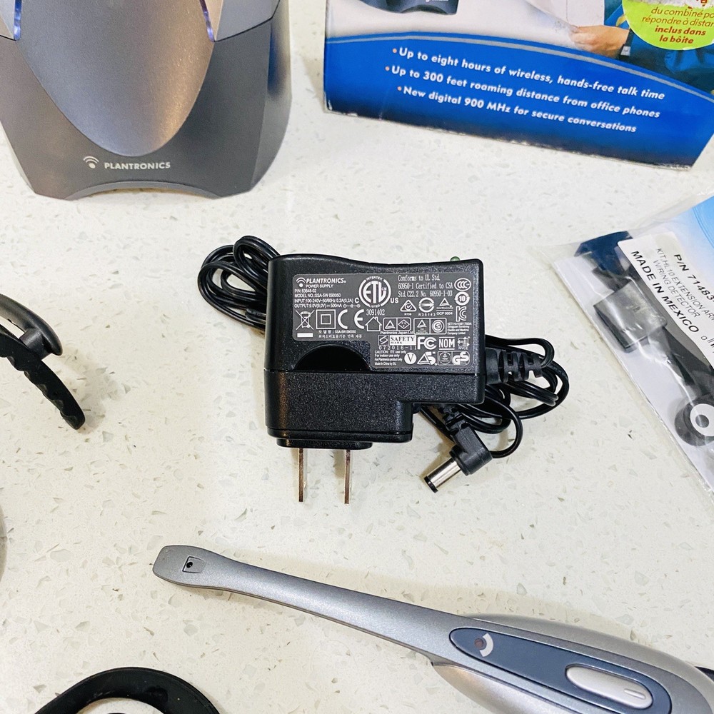 Plantronics CS50 Wireless Office Headset System Tested Works Nice Condition