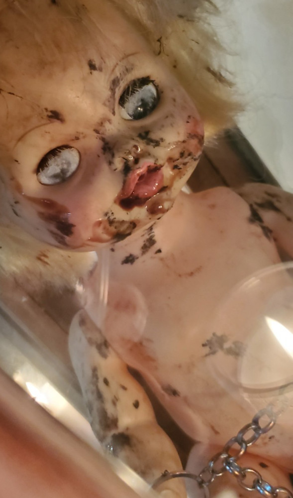 HAUNTED VESSEL DOLL CAUTION NOT A NOVELTY WARNING NEGATIVE DEEPLY BOUND DYBBUK?