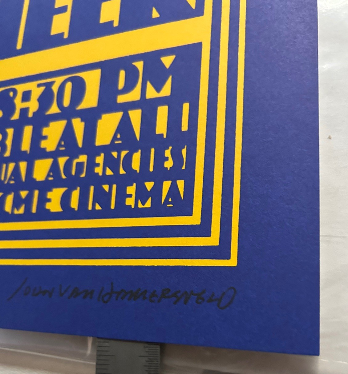 Jimi Hendrix Poster 1968 HAND SIGNED John Van Hamersveld Blue cheer 2004 Ed 4th