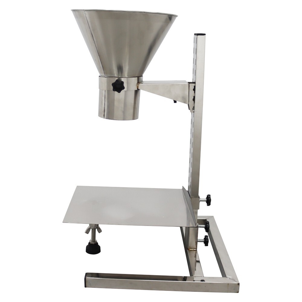 Stainless Steel Feeding Hopper with Support Stand 3.1" Height Adjustable