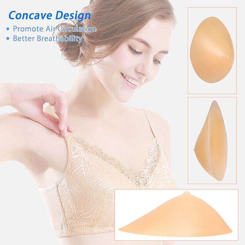 Silicone Breast Forms Mastectomy Insert Pad Bra Enhancer Prosthesis 1Piece