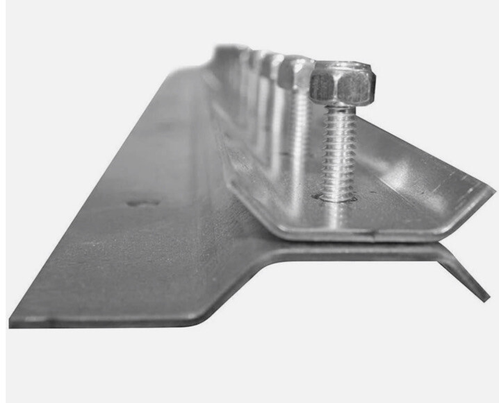 INDUSTRIAL MOUNTING HARDWARE FOR STRIP CURTAIN DOORS: 8FT STEEL STRIP