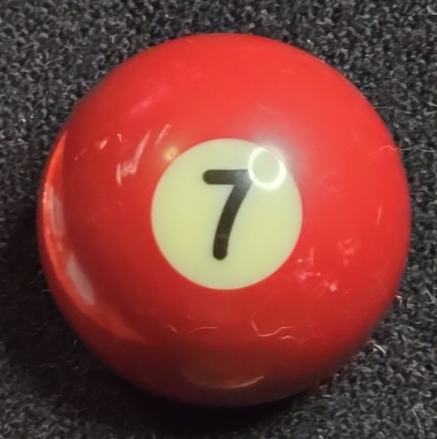 Replacement mini billiard Ball - Solid Dark Red #7 Ball 1.5"
