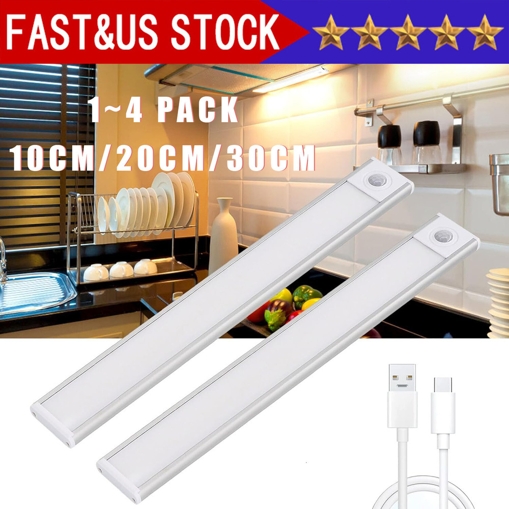 Closet Light LED Motion Sensor USB Rechargeable Wireless for Under Cabinet Kitch