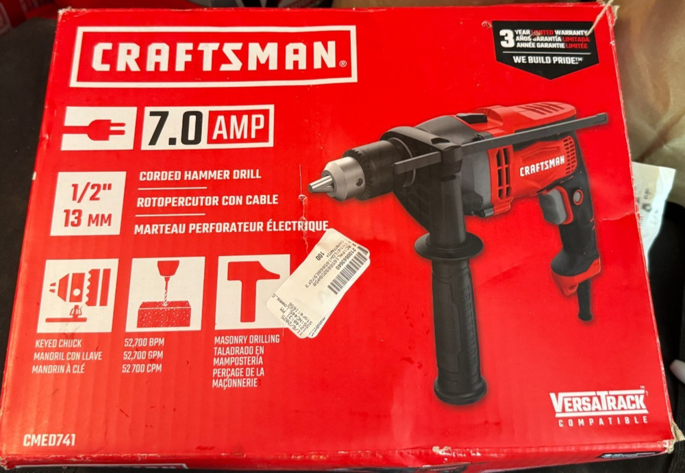 CRAFTSMAN 1/2-in 7 -Amp Variable Speed Hammer Drill
