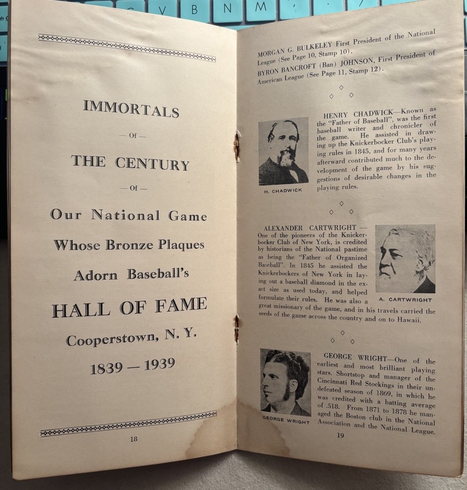 1939 CENTENNIAL CATALOG NO STAMPS STAINS LOOSE PAGE 'FAIR' HTF NO STAMPS RARE !