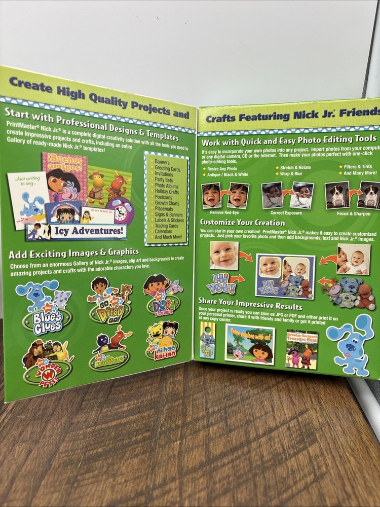 Broderbund Print Master Nick Jr. Edition. New