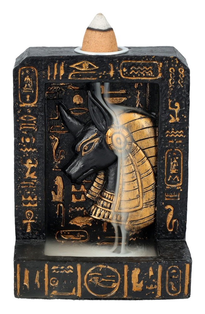Pacific Giftware 4" Anubis Backflow Incense Burner Figurine, Home Decor