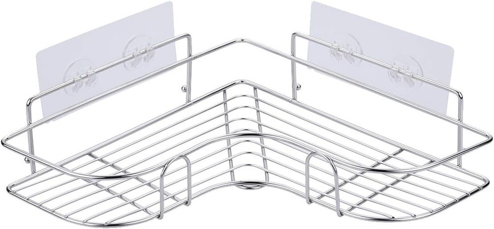 Minimalist 8-Pack Corner Shower Caddy Adhesive Strips - Easy Installation
