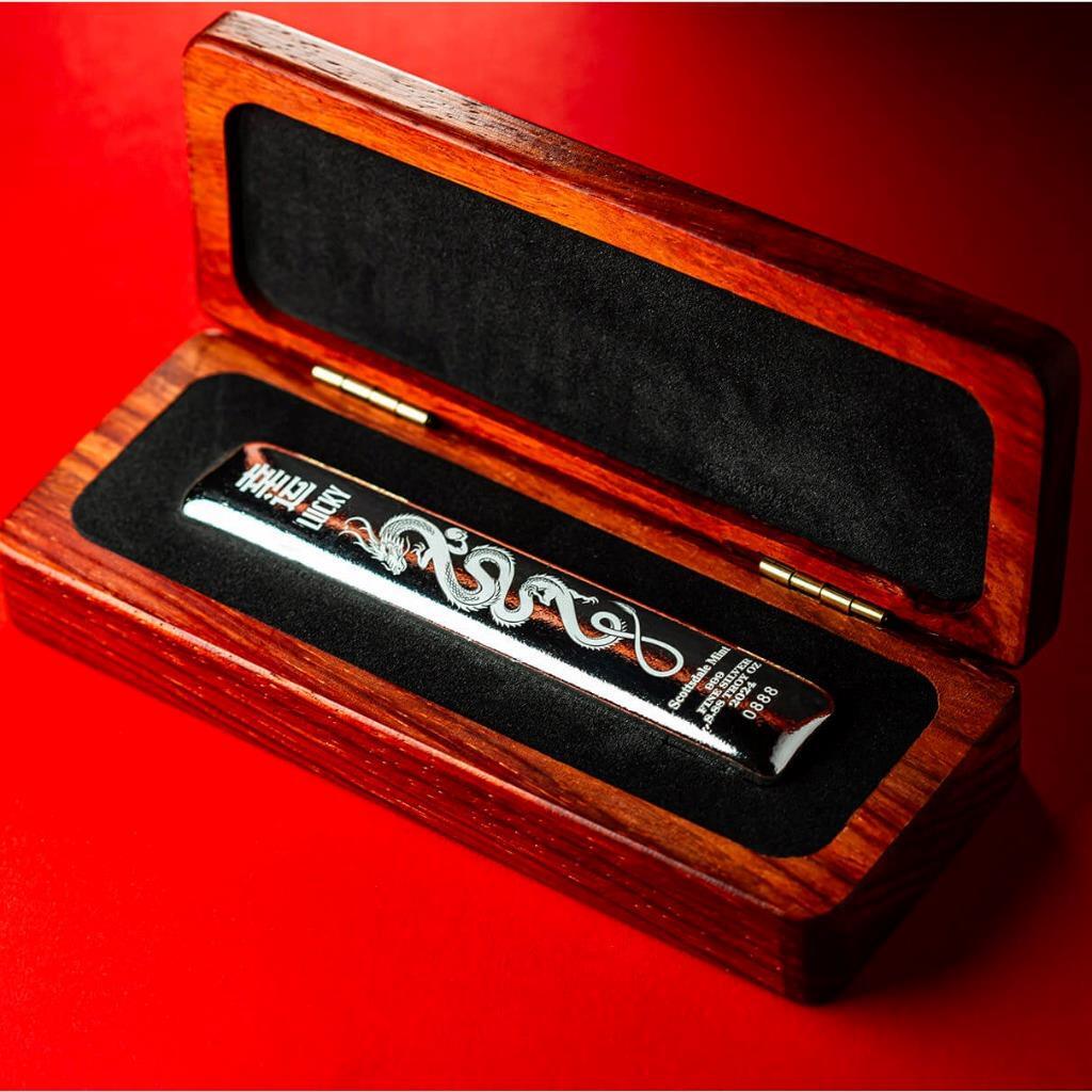 Scottsdale Mint Lucky Dragon Silver Bar Custom Display Box