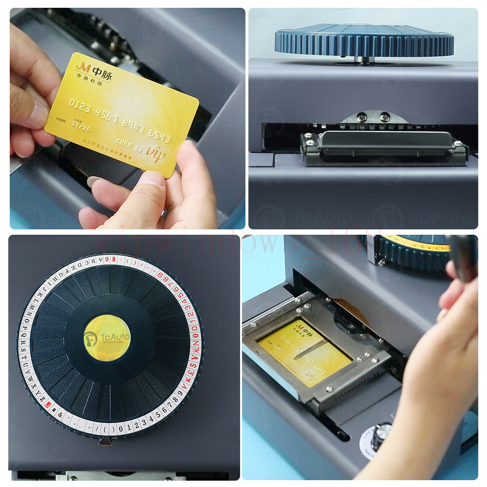 Manual Embosser Machine 72 Letter PVC VIP Card Code Printer Stamping Embossing