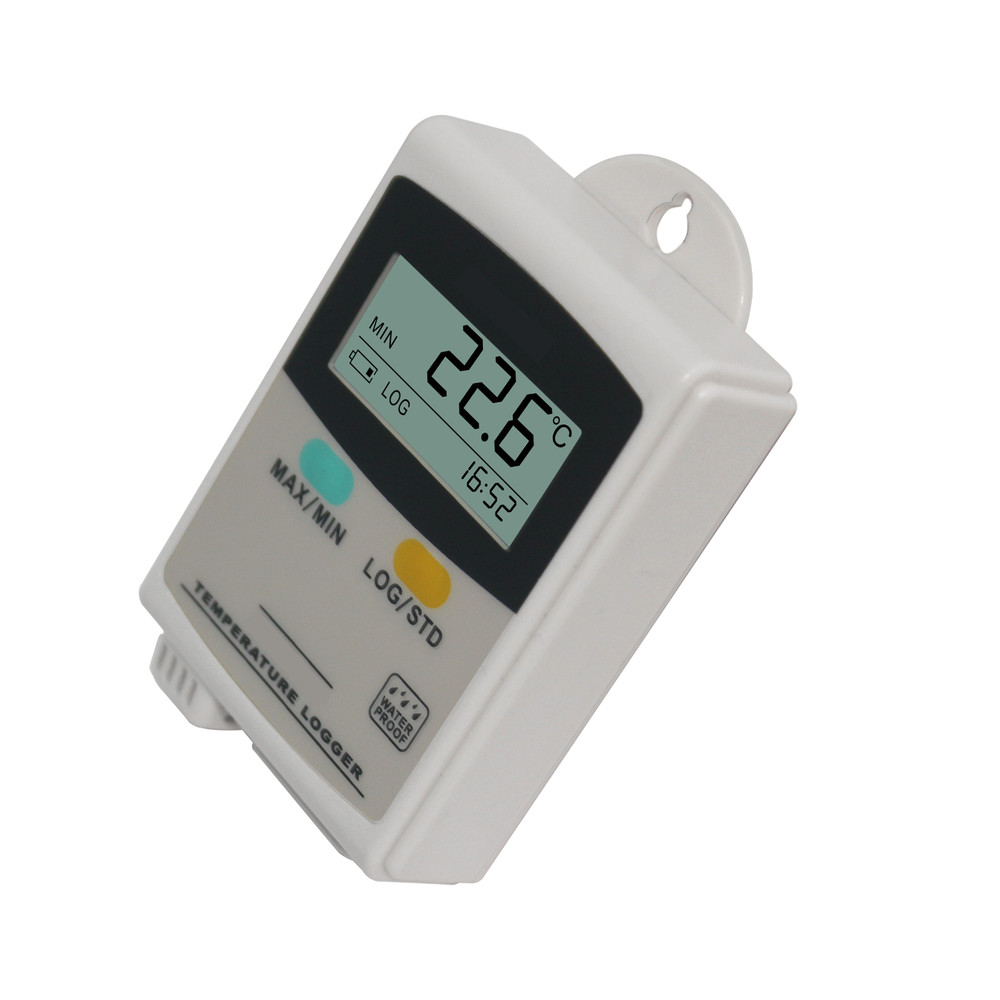 Portable Temperature Data Logger LCD Displays Real-time Data Slectable °C or °F
