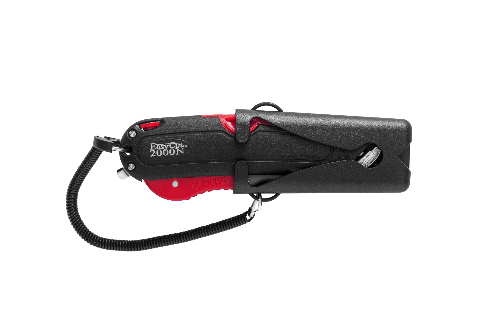 Easy Cut 2000N RED Safety Box Cutter Knife with Holster (Pack of 2 Cutters)