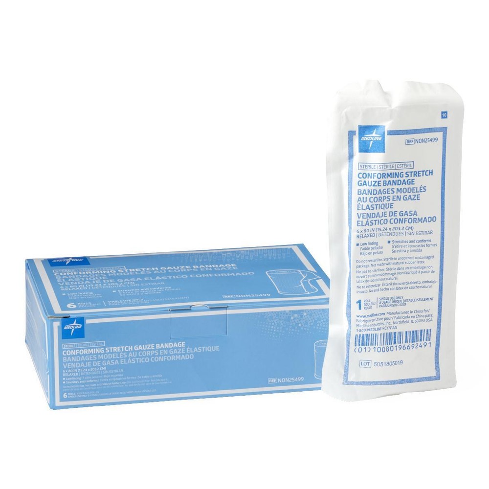 Sterile Sof-Form Conforming Bandages, 6" x 80", Case