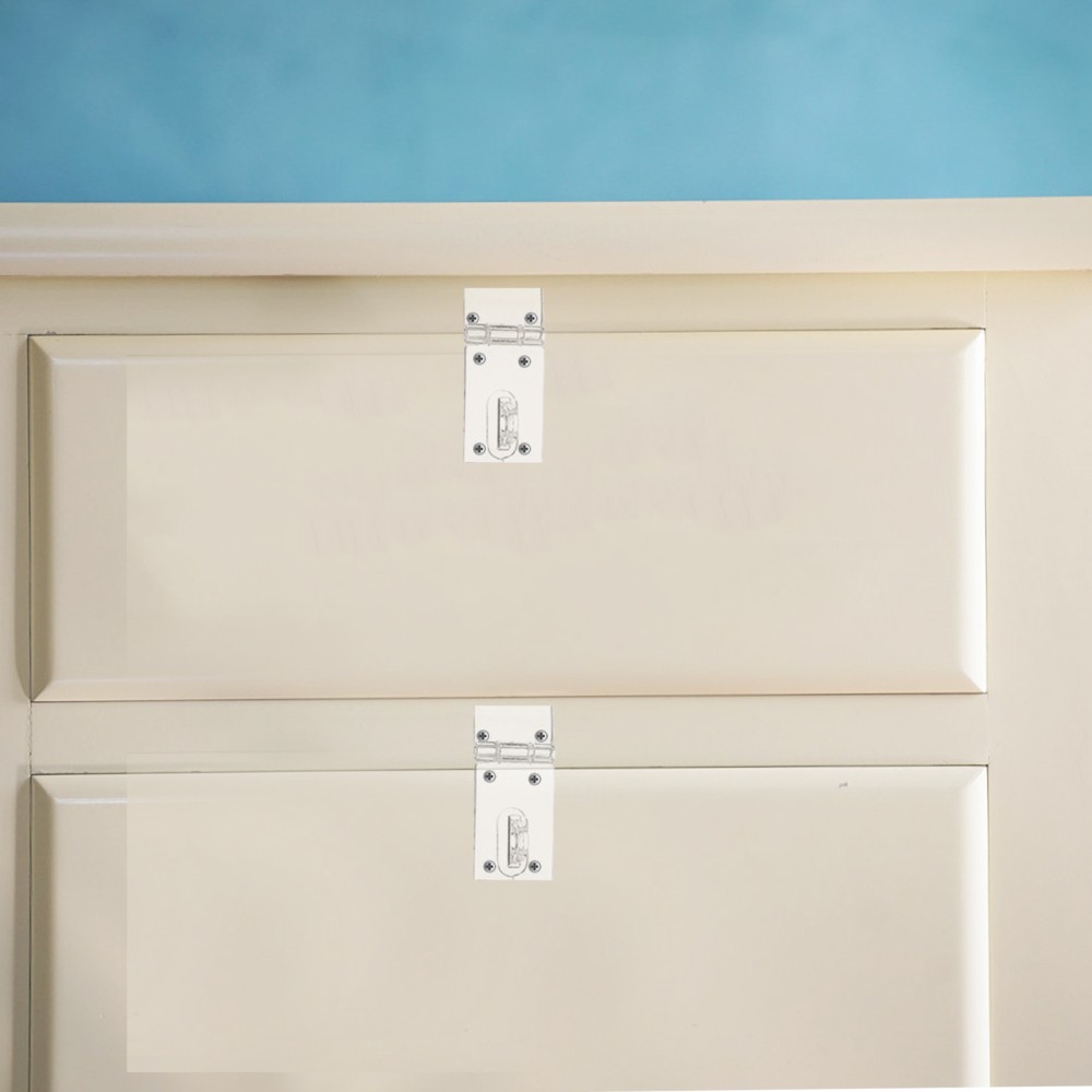 10 Sets Acrylic Clear Hinge Lock for Cabinets and Display Boxes - Transparent