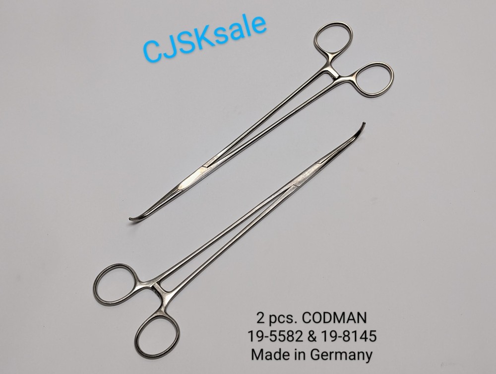 2 pcs. CODMAN 19-5582 & 19-8145 Forceps Made In Germany ( USED).