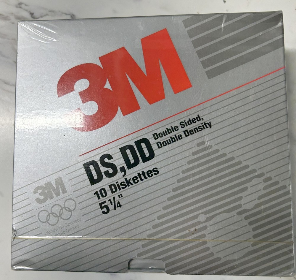3M 5 1/4" Floppy Disk 10 Pack DS/DD NIB