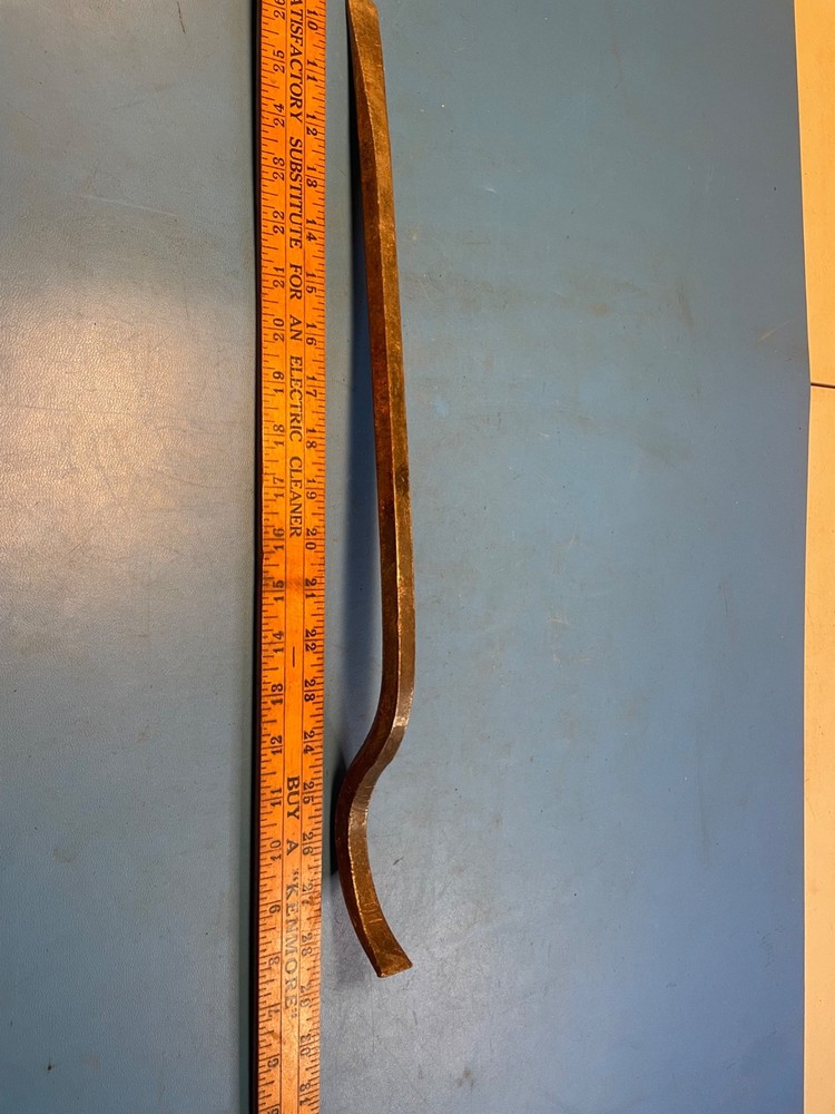 vintage curved pry bar unknown origin
