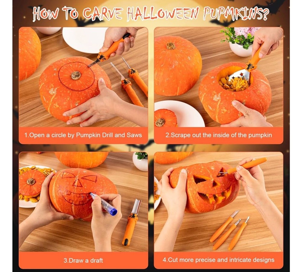 Halloween Pumpkin Carving Tool Kit